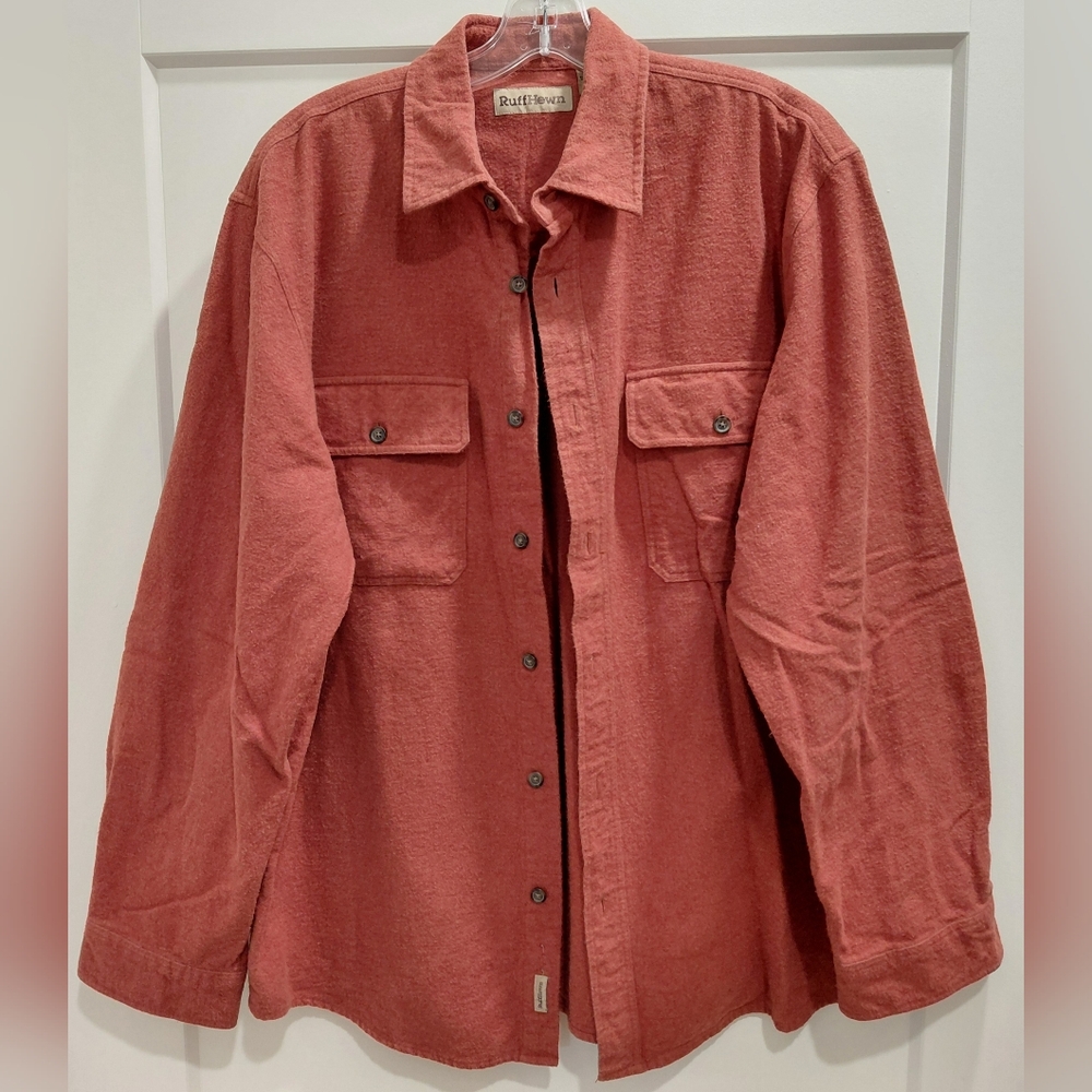 Mens XL Ruff Hewn Terracotta Shirt Jacket Outside Work Hunting Camping